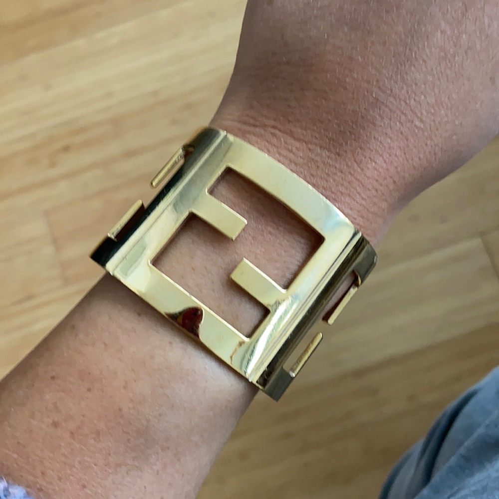 Authentic Gold Tone Fendi Cuff